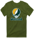Oakland Baseball Stealie Grateful Dead T-Shirt — Oakland Athletics — Military Green
