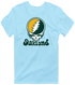 Oakland Baseball Stealie Grateful Dead T-Shirt — Oakland Athletics — Light Blue