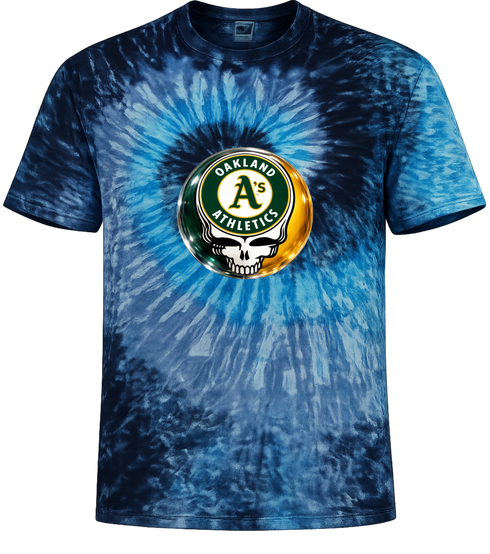 Oakland Athletics Crystal Stealie Tie-Dye T-Shirt