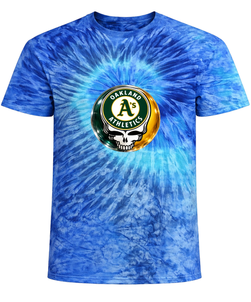 Oakland Athletics Crystal Stealie Tie-Dye T-Shirt