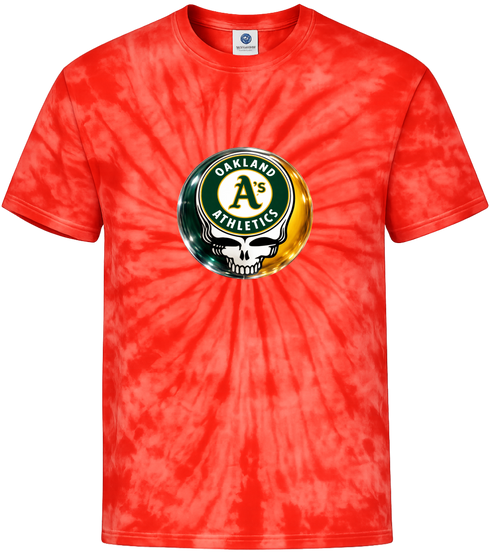 Oakland Athletics Crystal Stealie Tie-Dye T-Shirt