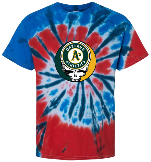 Oakland Athletics Stealie Tie-Dye T-Shirt