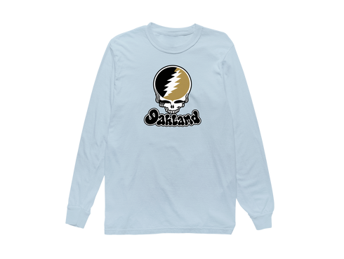 Oakland Stealie Premium Unisex Long-Sleeve — Design: Oakland University — Chambray