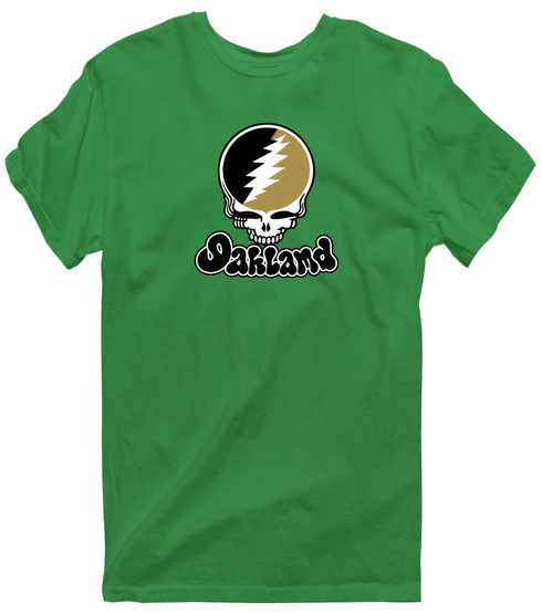 Oakland Stealie Premium Unisex T-Shirt — Design: Oakland University — Irish Green