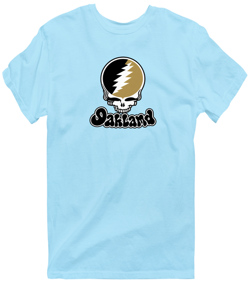 Oakland Stealie Premium Unisex T-Shirt — Design: Oakland University — Light Blue