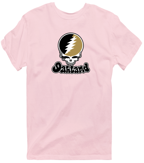 Oakland Stealie Premium Unisex T-Shirt — Design: Oakland University — Light Pink