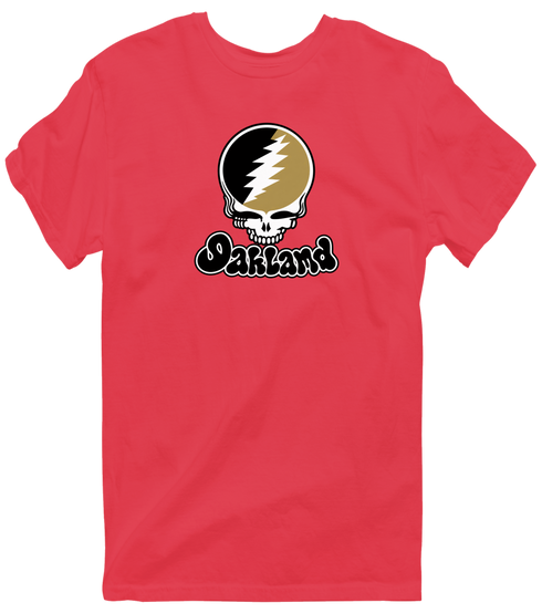 Oakland Stealie Premium Unisex T-Shirt — Design: Oakland University — Heather Red