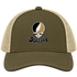 Oakland Stealie Premium Unisex Trucker Cap — Design: Oakland University — Moss/Khaki