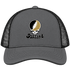 Oakland Stealie Premium Unisex Trucker Cap — Design: Oakland University — Charcoal/Black