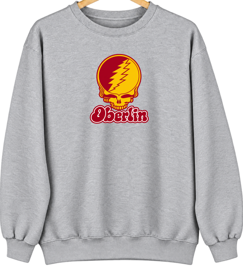 Oberlin Stealie Premium Unisex Crewneck — Design: Oberlin College — Sport Grey