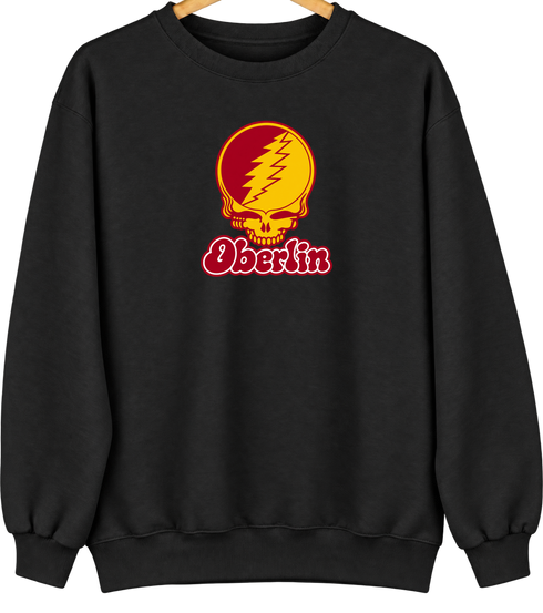 Oberlin Stealie Premium Unisex Crewneck — Design: Oberlin College — Black