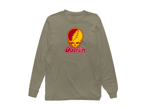 Oberlin Stealie Premium Unisex Long-Sleeve — Design: Oberlin College — Sandstone