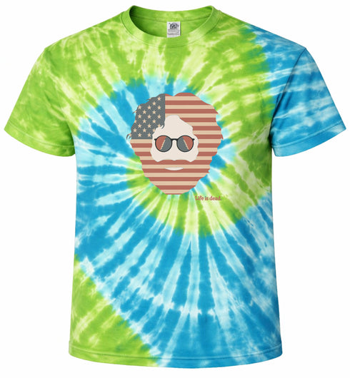 Stars & Stripes Jerry Life is dead. Tie-Dye T-Shirt
