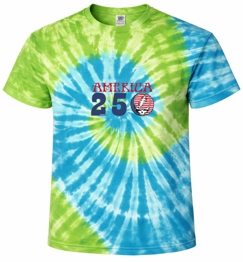 America 250 Stealie Tie-Dye T-Shirt