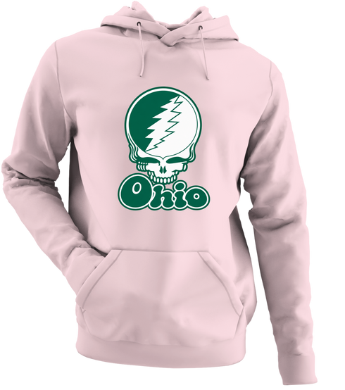 Ohio Stealie Premium Unisex Hoodie — Design: Ohio University — Light Pink