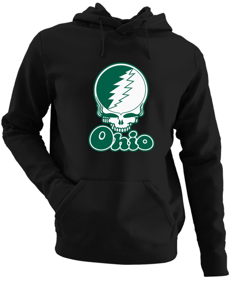 Ohio Stealie Premium Unisex Hoodie — Design: Ohio University — Black