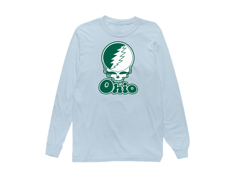 Ohio Stealie Premium Unisex Long-Sleeve — Design: Ohio University — Chambray