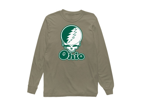 Ohio Stealie Premium Unisex Long-Sleeve — Design: Ohio University — Sandstone