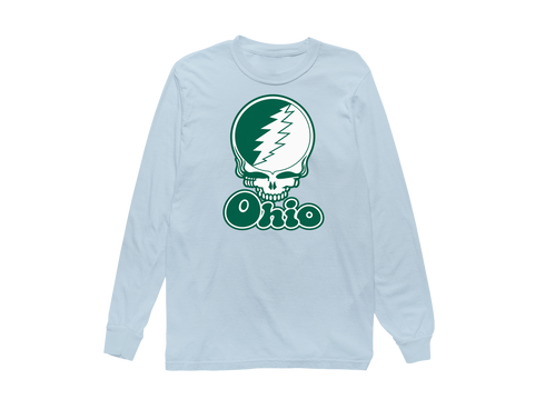 Ohio Stealie Premium Unisex Long-Sleeve — Design: Ohio University — Chambray