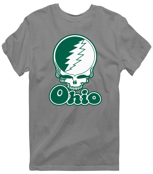 Ohio Stealie Premium Unisex T-Shirt — Design: Ohio University — Dark Heather