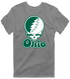 Ohio Stealie Premium Unisex T-Shirt — Design: Ohio University — Dark Heather