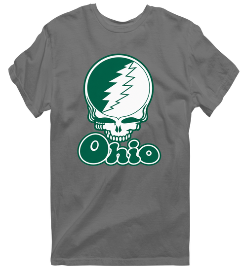 Ohio Stealie Premium Unisex T-Shirt — Design: Ohio University — Charcoal