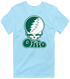 Ohio Stealie Premium Unisex T-Shirt — Design: Ohio University — Light Blue