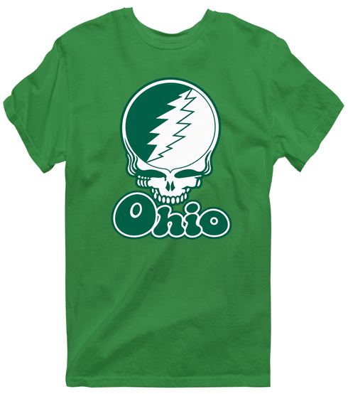 Ohio Stealie Premium Unisex T-Shirt — Design: Ohio University — Irish Green