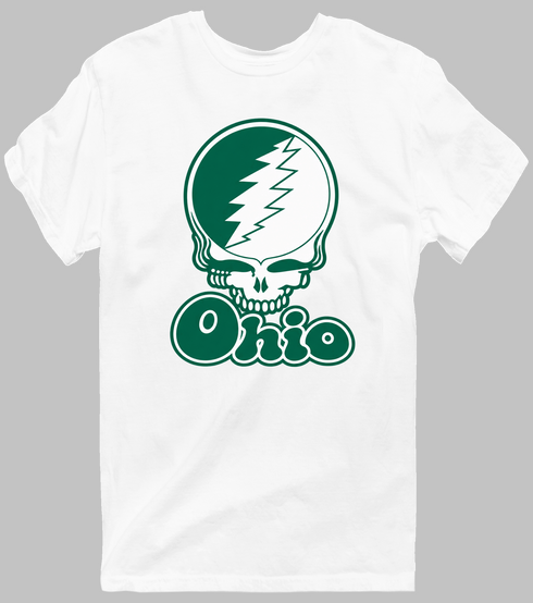 Ohio Stealie Premium Unisex T-Shirt — Design: Ohio University — White