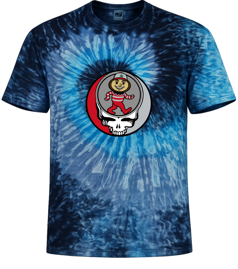 Ohio State Dancing Buckeye Stealie Tie-Dye T-Shirt