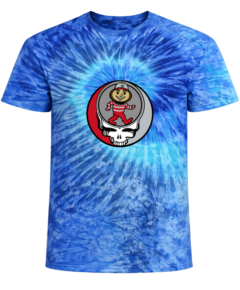 Ohio State Dancing Buckeye Stealie Tie-Dye T-Shirt