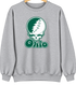 Ohio Stealie Premium Unisex Crewneck — Design: Ohio University — Sport Grey