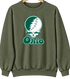 Ohio Stealie Premium Unisex Crewneck — Design: Ohio University — Military Green