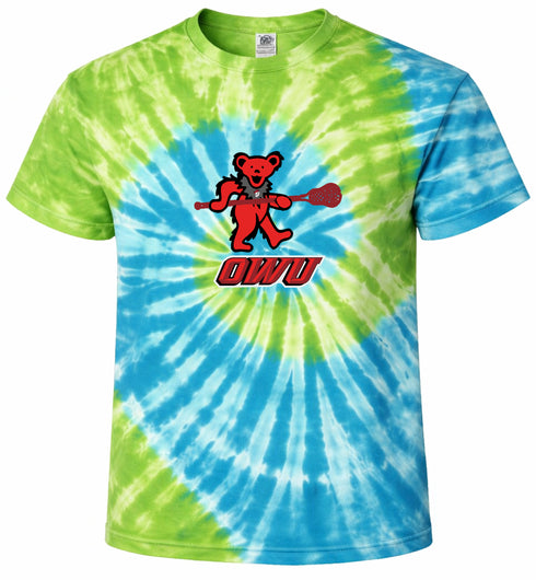 Ohio Wesleyan Lax Stealie Tie-Dye T-Shirt