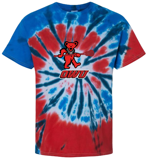 Ohio Wesleyan Lax Stealie Tie-Dye T-Shirt