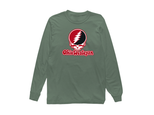 Ohio Wesleyan Stealie Premium Unisex Long-Sleeve — Design: Ohio Wesleyan University — Light Green