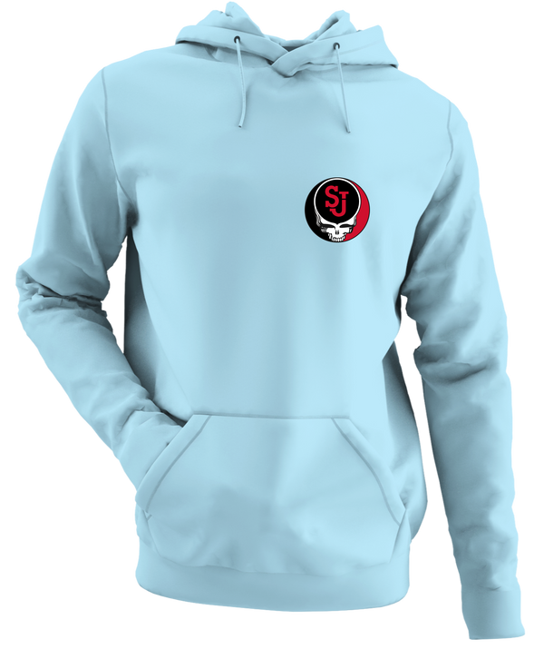 St John's University - Premium Grateful Dead Left Chest Hoodie - Light Blue