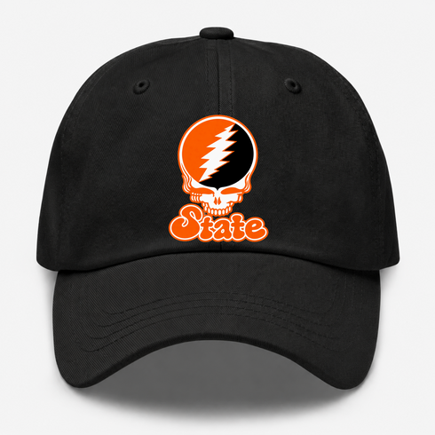 Oklahoma Stealie Premium Unisex Dad Hat — Design: Oklahoma State University — Black