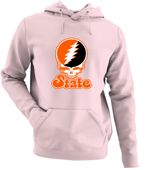 Oklahoma Stealie Premium Unisex Hoodie — Design: Oklahoma State University — Light Pink