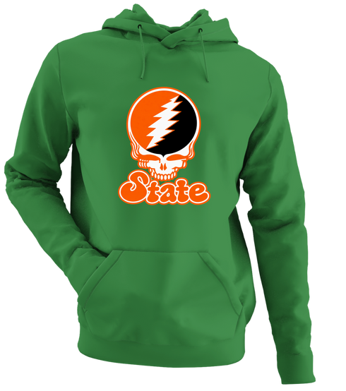 Oklahoma Stealie Premium Unisex Hoodie — Design: Oklahoma State University — Irish Green