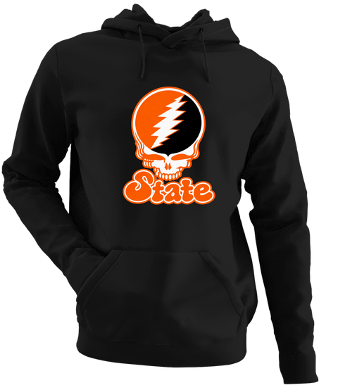 Oklahoma Stealie Premium Unisex Hoodie — Design: Oklahoma State University — Black