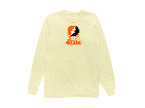 Oklahoma Stealie Premium Unisex Long-Sleeve — Design: Oklahoma State University — Butter