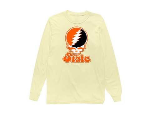 Oklahoma Stealie Premium Unisex Long-Sleeve — Design: Oklahoma State University — Butter