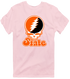 Oklahoma Stealie Premium Unisex T-Shirt — Design: Oklahoma State University — Light Pink
