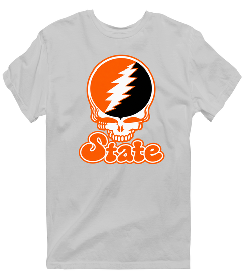 Oklahoma Stealie Premium Unisex T-Shirt — Design: Oklahoma State University — Sport Grey