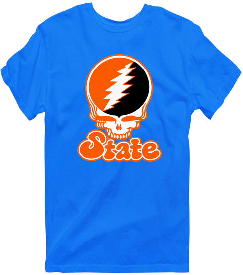 Oklahoma Stealie Premium Unisex T-Shirt — Design: Oklahoma State University — Royal