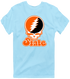 Oklahoma Stealie Premium Unisex T-Shirt — Design: Oklahoma State University — Light Blue