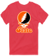 Oklahoma Stealie Premium Unisex T-Shirt — Design: Oklahoma State University — Heather Red
