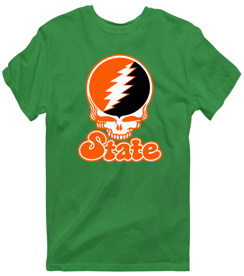 Oklahoma Stealie Premium Unisex T-Shirt — Design: Oklahoma State University — Irish Green