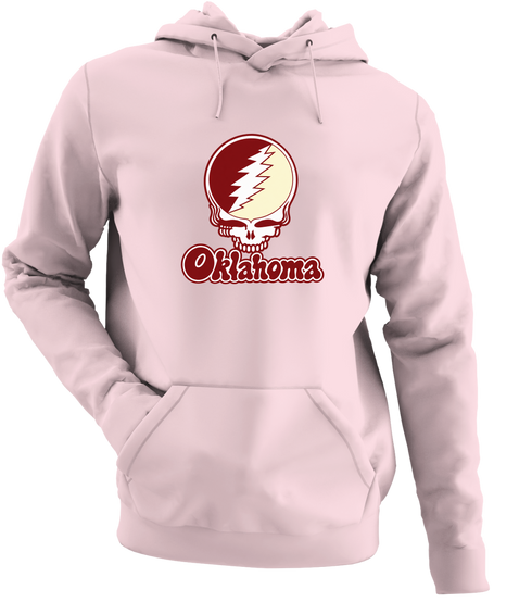 Oklahoma Stealie Premium Unisex Hoodie — Design: Oklahoma University of — Light Pink